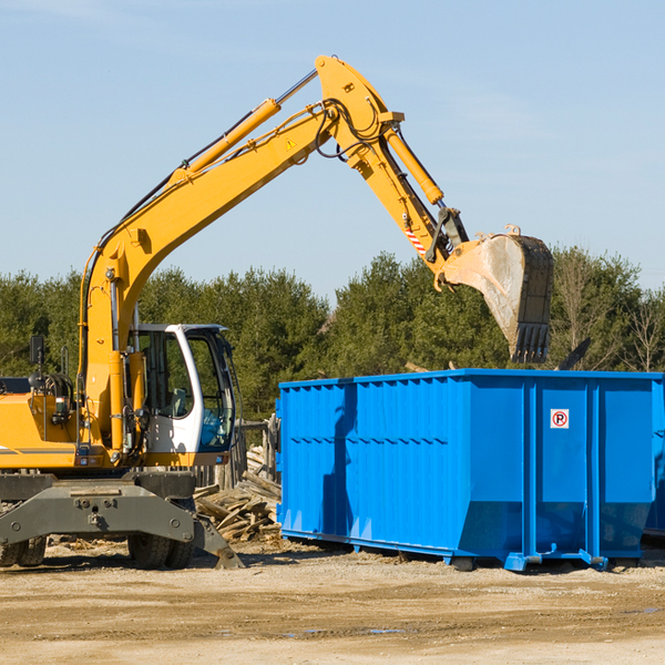 are there any restrictions on where a residential dumpster can be placed in Vesta